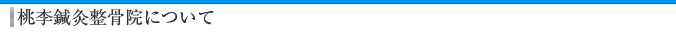 桃李鍼灸整骨院について